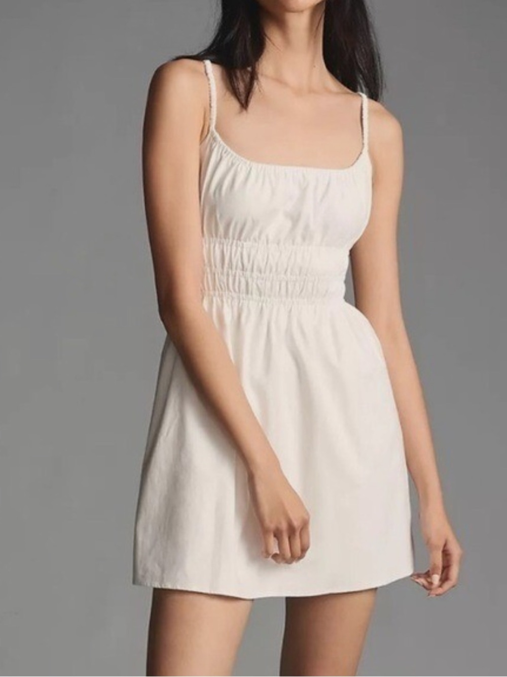 New Reformation Kathleen Mini Dress In White Size L $178